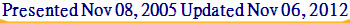 Presented Nov 08, 2005 Updated Nov 06, 2012 